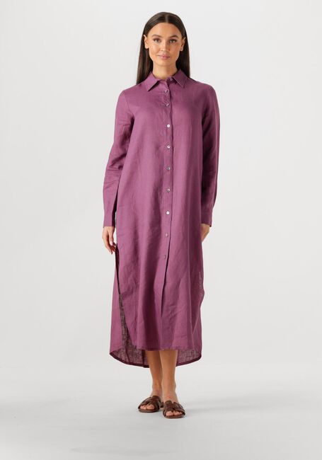 Paarse RESORT FINEST Maxi jurk SHIRT DRESS - large