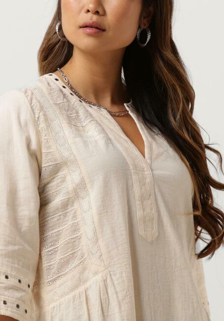 SCOTCH & SODA Mini robe SHORT DRESS WITH EYELET DETAIL Blanc - large