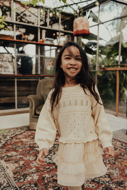 Creme BAJE STUDIO Mini jurk LONDON DRESS - large