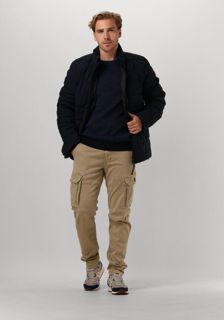 Blauwe PME LEGEND Trui R-NECK COTTON RIB MELEE KNIT - large