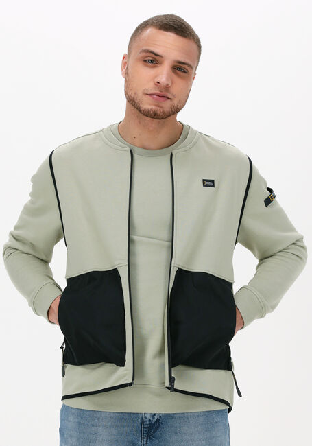 Groene NATIONAL GEOGRAPHIC Bodywarmer HYBRID SWEAT VEST - large