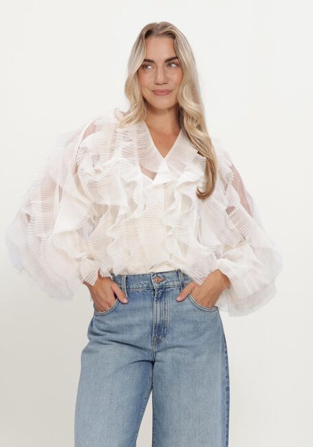DANTE6 DANTE6-PHORA TULLE RUFFLED TOP Blouses Blanc - large