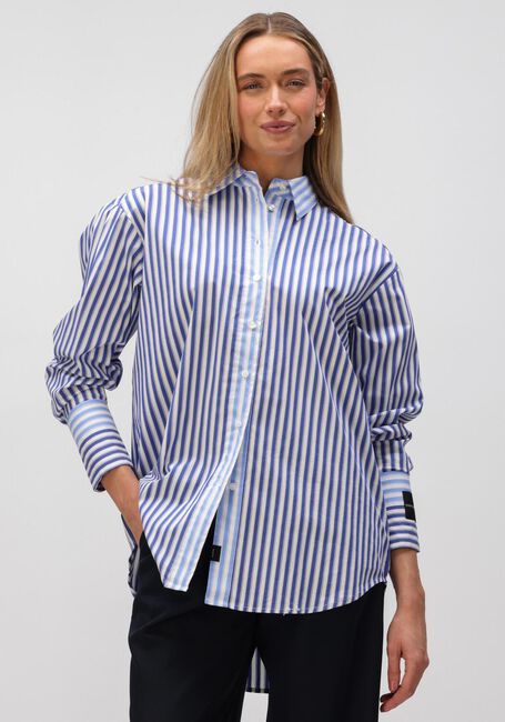 Blauwe HAUTE L'AMITI&Eacute;  LARK MIX STRIPE SHIRT - large