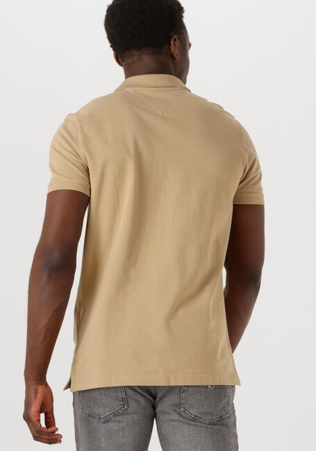 Beige TOMMY JEANS Polo TJM SLIM PLACKET POLO EXT - large