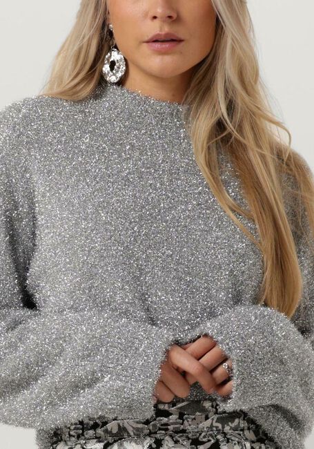SECOND FEMALE Pull LAMILLA KNIT O-NECK en argent - large