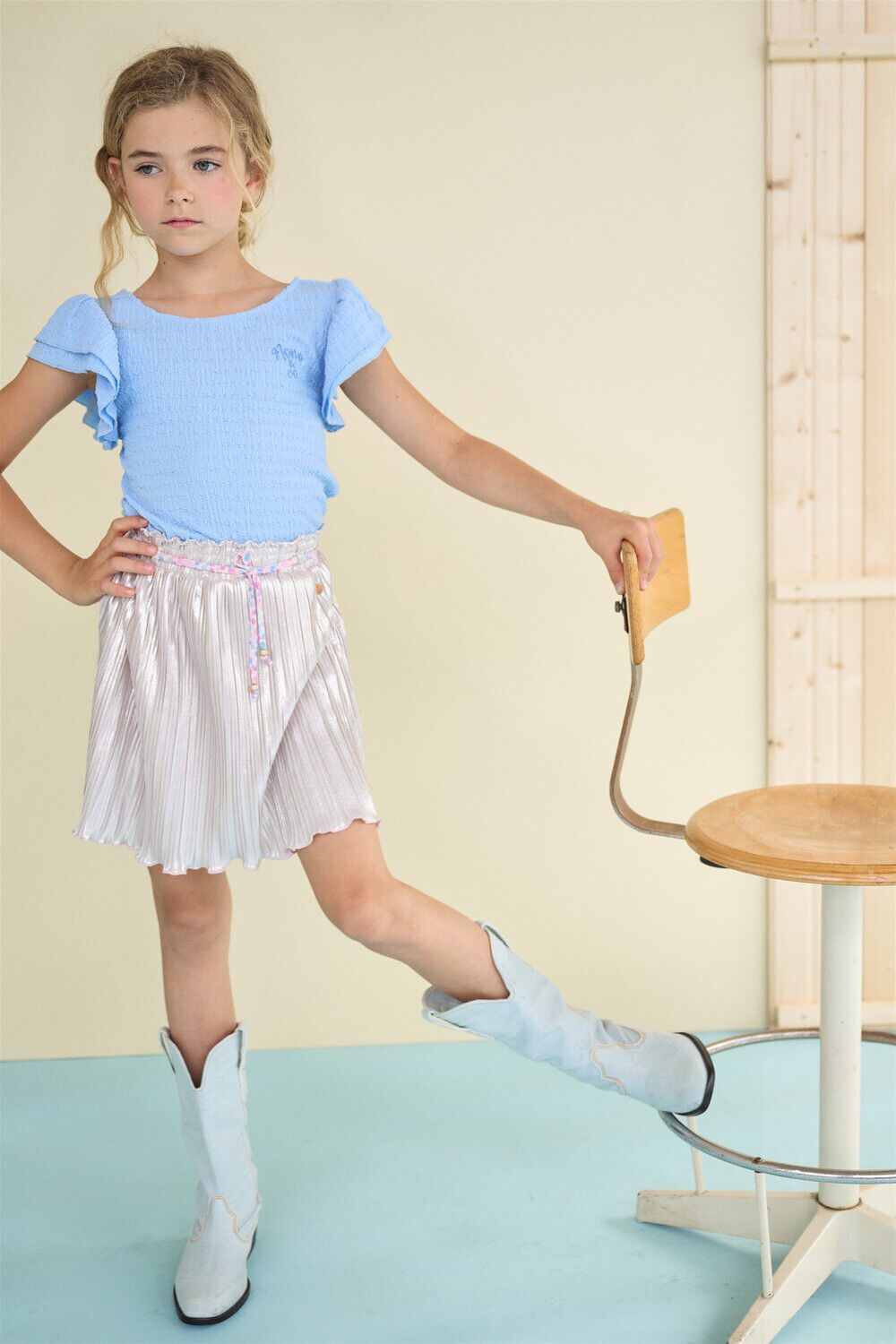 NONO Haut KIA STRUCTURED TOP en bleu - large