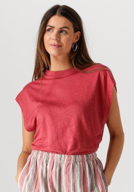 BY-BAR Haut MASON LINNEN TOP en rouge - large