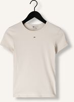 TOMMY JEANS T-shirt TJW SLIM ESSENTIAL RIB SS EXT Écru TOMMY JEANS T-shirt TJW SLIM ESSENTIAL RIB SS EXT Écru - medium