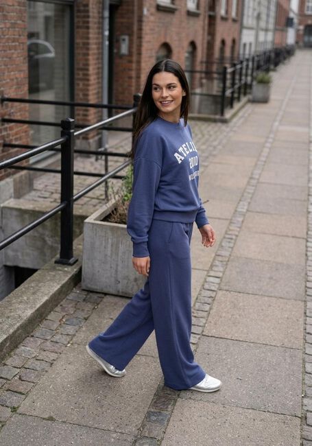 MOS MOSH Pantalon large MMNIMA SWEATPANT en bleu - large