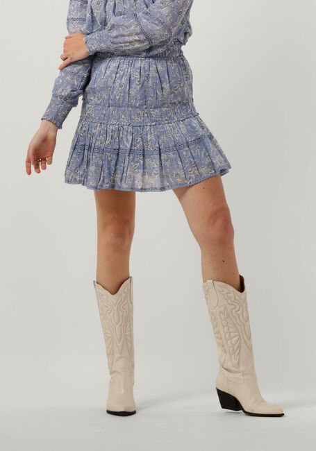 NEO NOIR Mini-jupe COSY S STENCIL FLOWER SKIRT en bleu - large