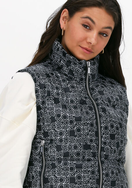 Zwarte MICHAEL KORS Bodywarmer OUTLINE LOGO PUFFER VEST - large