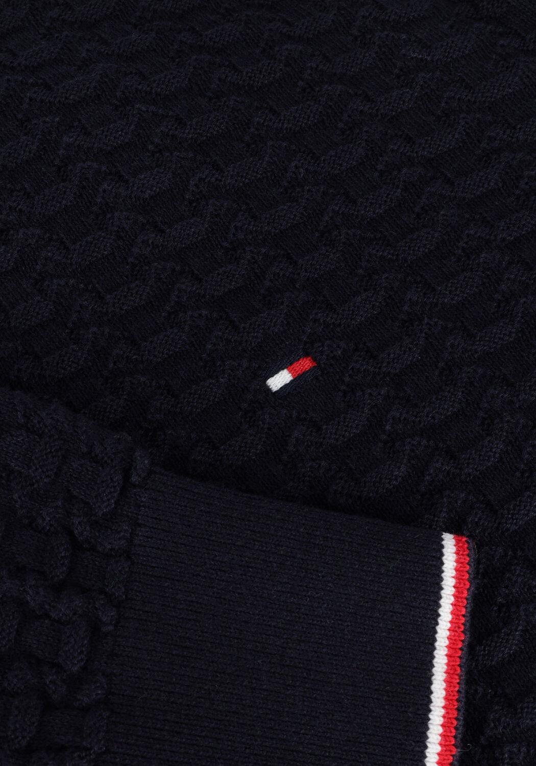 Donkerblauwe TOMMY HILFIGER Trui EXAGGERATED STRUCTURE CREW NECK - large