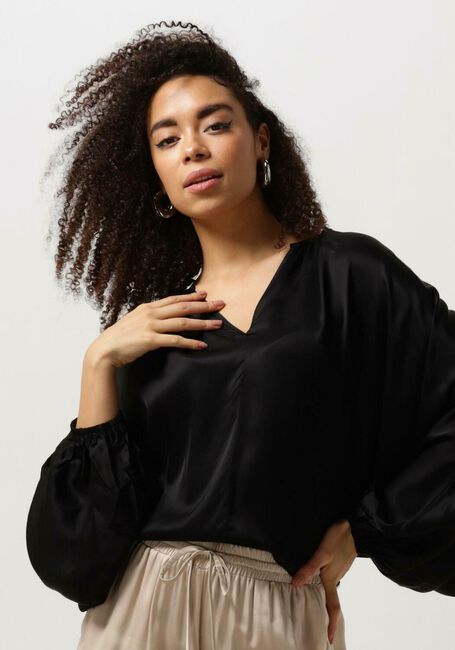 RESORT FINEST SATIN BALLOON BLOUSE Blouses en noir - large