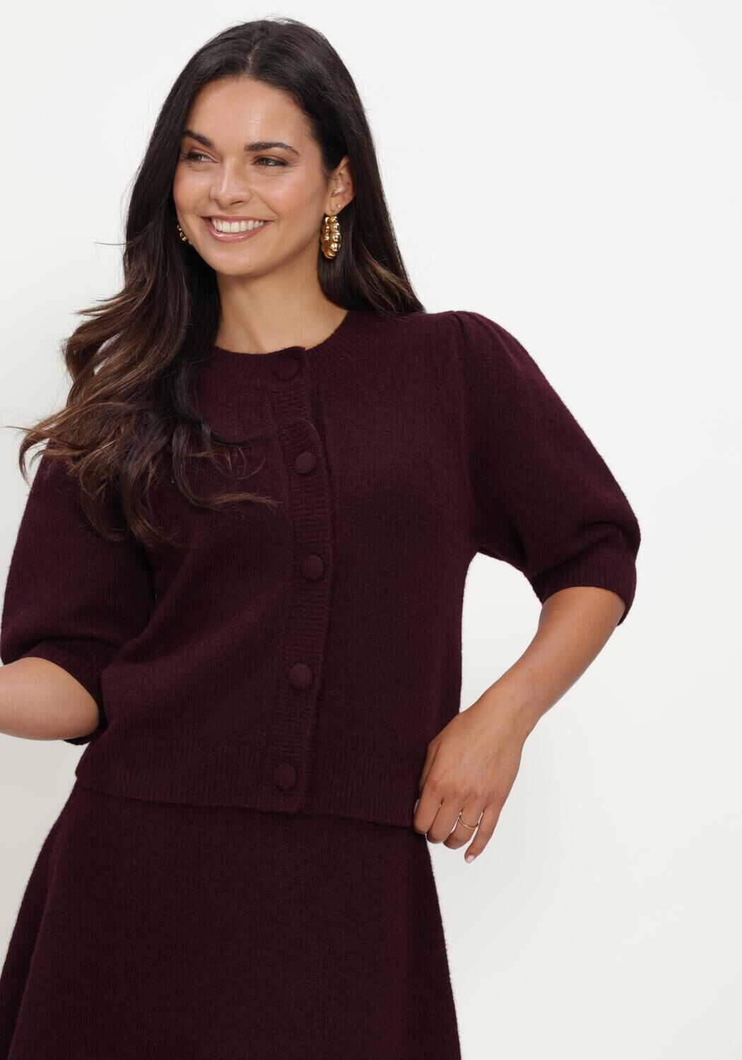 NOTRE-V Gilet NV-ILENA Bordeaux - large