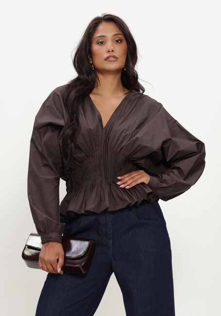 Bruine COPENHAGEN MUSE  CMPOPLIN-BLOUSE - large