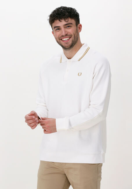FRED PERRY Chandail SWEATSHIRT PANEL POLO SHIRT en blanc - large