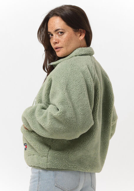 TOMMY JEANS Manteau Teddy TJW REVERSIBLE SHERPA JACKET en vert - large