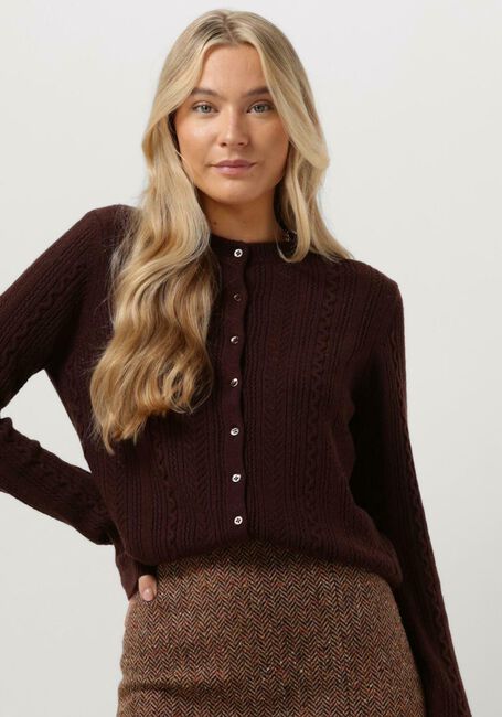 VANILIA Gilet CLASSIC CREW CARDI en marron - large