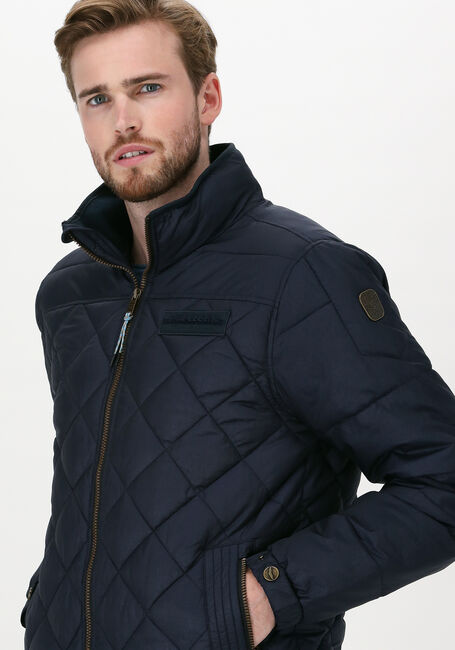 Blauwe PME LEGEND Gewatteerde jas BOMBER JACKET CRINKLE FOIL CAR - large