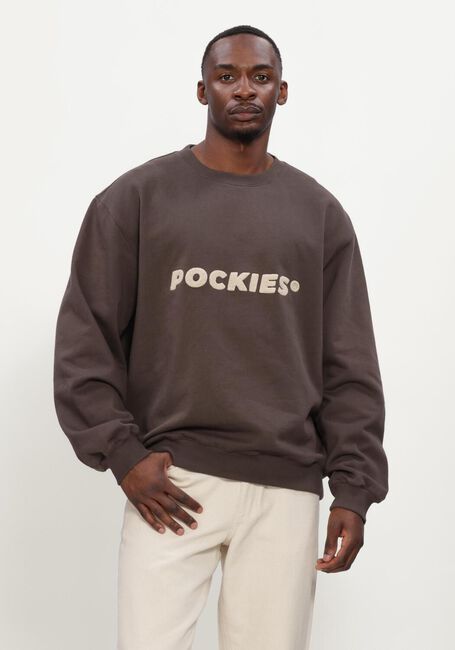 POCKIES Chandail SHEPHERD CREW en marron - large