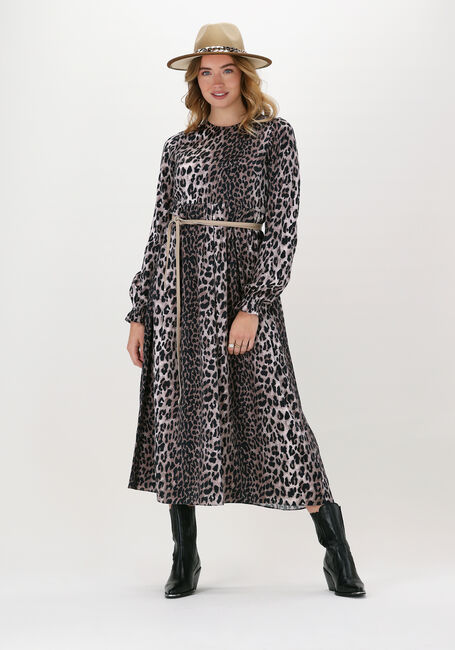 Bruine CATWALK JUNKIE Midi jurk DR WILD LEOPARD - large
