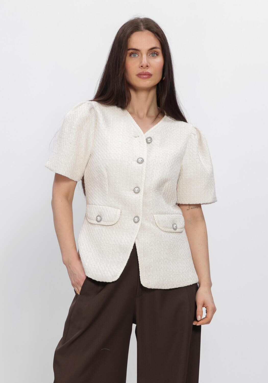 NEO NOIR FAINA BOUCLE BLOUSE Blouses en blanc