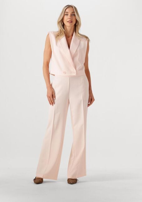 DANTE6 Pantalon large FABRI ELASTICATED WIDE LEG PANTS Rose clair - large
