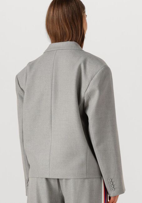 Grijze ALIX THE LABEL Blazer LADIES WOVEN COATED HERRINGBONE BLAZER - large