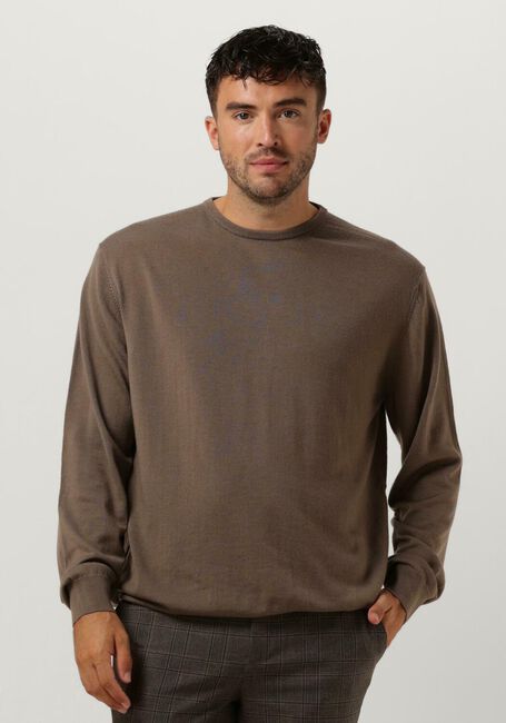 Bruine PROFUOMO Trui PULLOVER CREW NECK - large