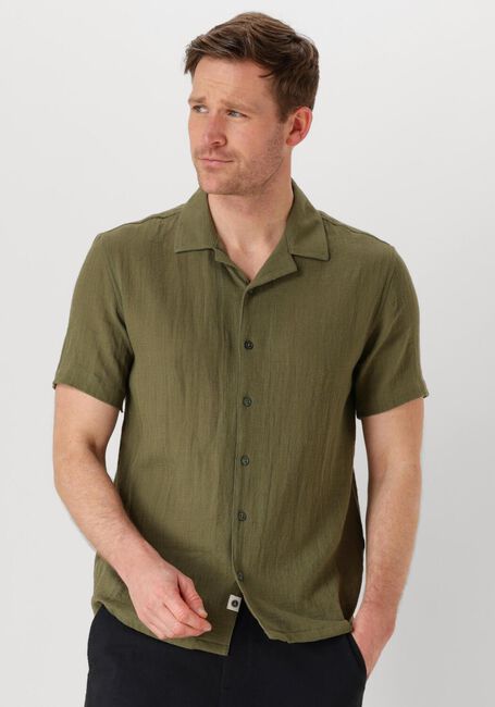 Olijf ANERKJENDT Casual overhemd AKLEON STRUCTURE S/S SHIRT 3 - large