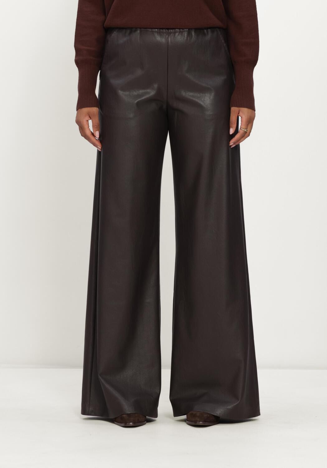 CAROLINE BISS Pantalon large 4570 en marron - large