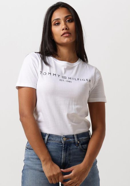 TOMMY HILFIGER T-shirt REC CORP LOGO C-NK en blanc - large