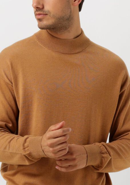Camel SCOTCH & SODA Trui DROPPED SHOULDER MOCK NECK PULLOVER - large