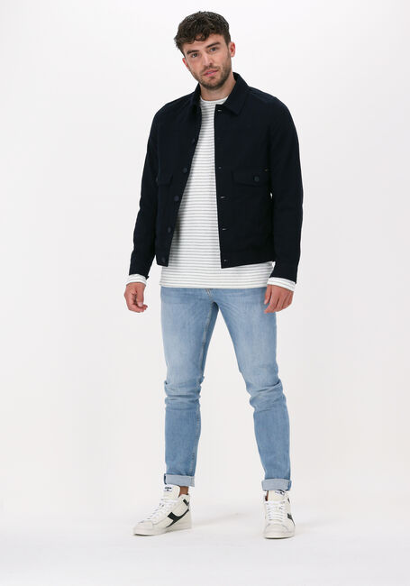 DSTREZZED Surchemise TRUCKER JACKET SEERSUCKER en bleu - large