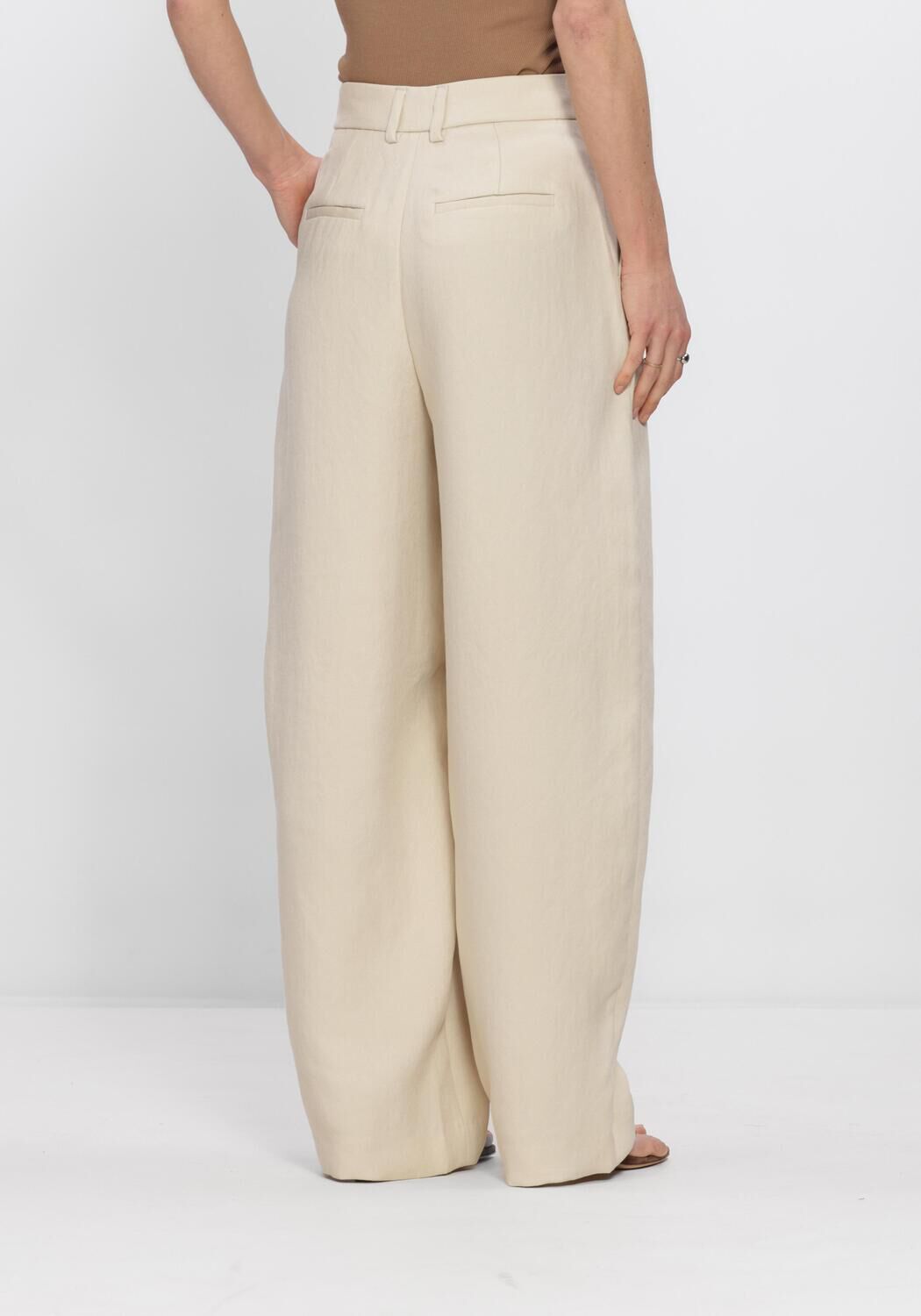 MSCH COPENHAGEN MSCHESTERIANE HW PANTS Pantalons Cr&egrave;me - large