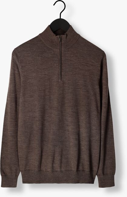 PROFUOMO Pull PULLOVER HALF ZIP en taupe - large