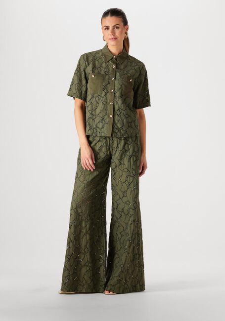 CAROLINE BISS Pantalon large 1550 en vert - large