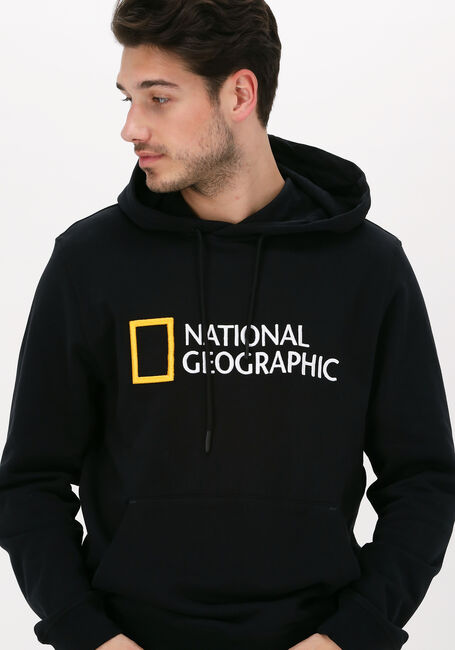 NATIONAL GEOGRAPHIC Chandail UNISEX HOODY WITH BIG LOGO en noir - large