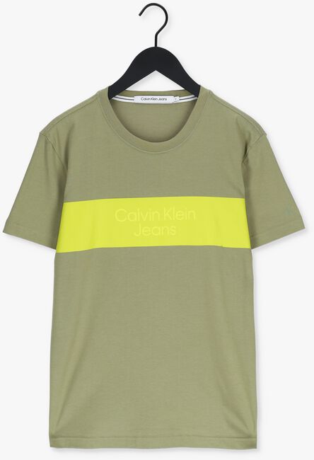 CALVIN KLEIN T-shirt BLOCKING INSTITUTIONAL TEE Olive - large