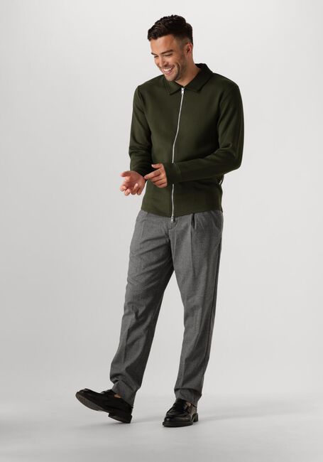 Groene SELECTED MEN Vest SLHEMANUEL SOFT FULL ZIP SWEAT NOOS - large