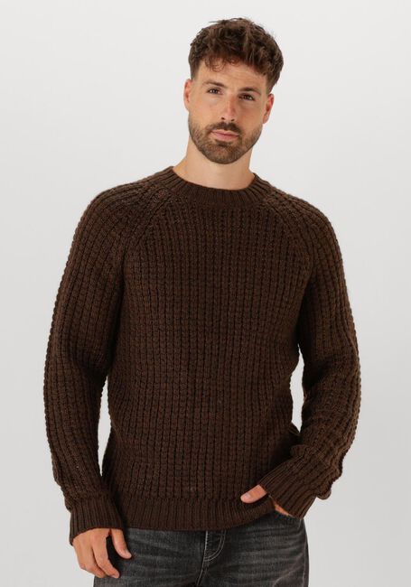ANERKJENDT Pull AKSUNE STRUCTURE KNIT en marron - large
