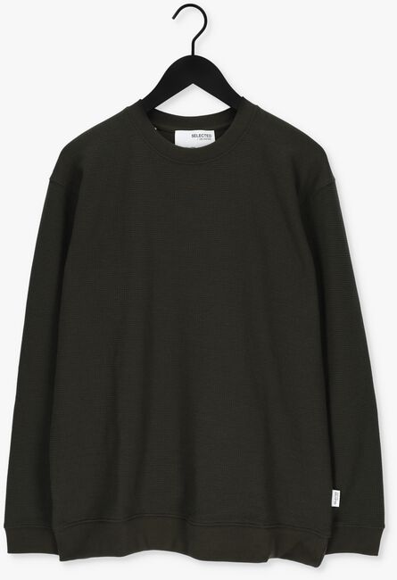 SELECTED HOMME Pull SLHRELAXMORELL CREW NECK SWEAT W Vert foncé - large