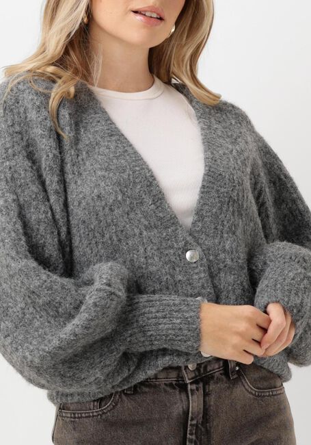Grijze CO'COUTURE Vest CORELIE BUTTON KNIT - large