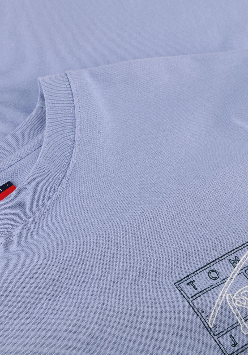 Lichtblauwe TOMMY JEANS T-shirt TJM REG SIGN SPRAY SS T EXT - large