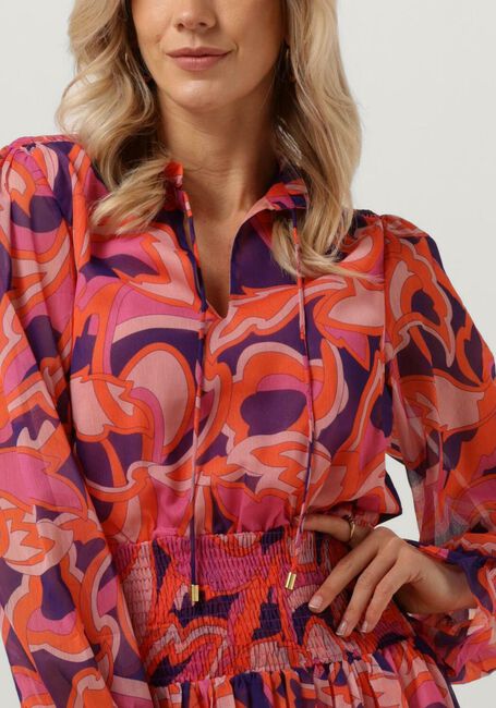 Roze FREEBIRD Mini jurk WV-CRINKLE-AOP-PES-23-1 - large