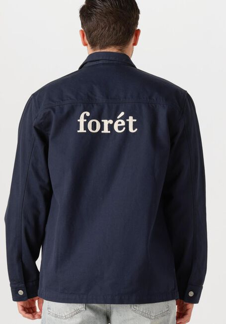 FORÉT ROWAN LOGO OVERSHIRT Surchemises Bleu foncé - large