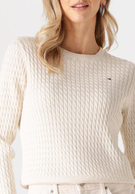 TOMMY HILFIGER Pull CO CABLE FINE CG Blanc - large