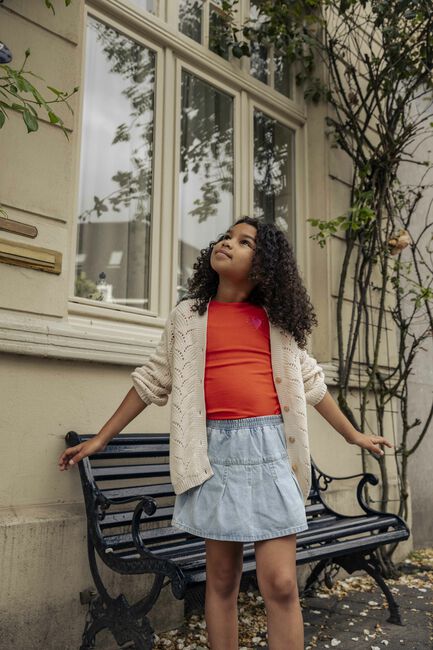 AMMEHOELA Mini-jupe AM-FIENE-07 en bleu - large