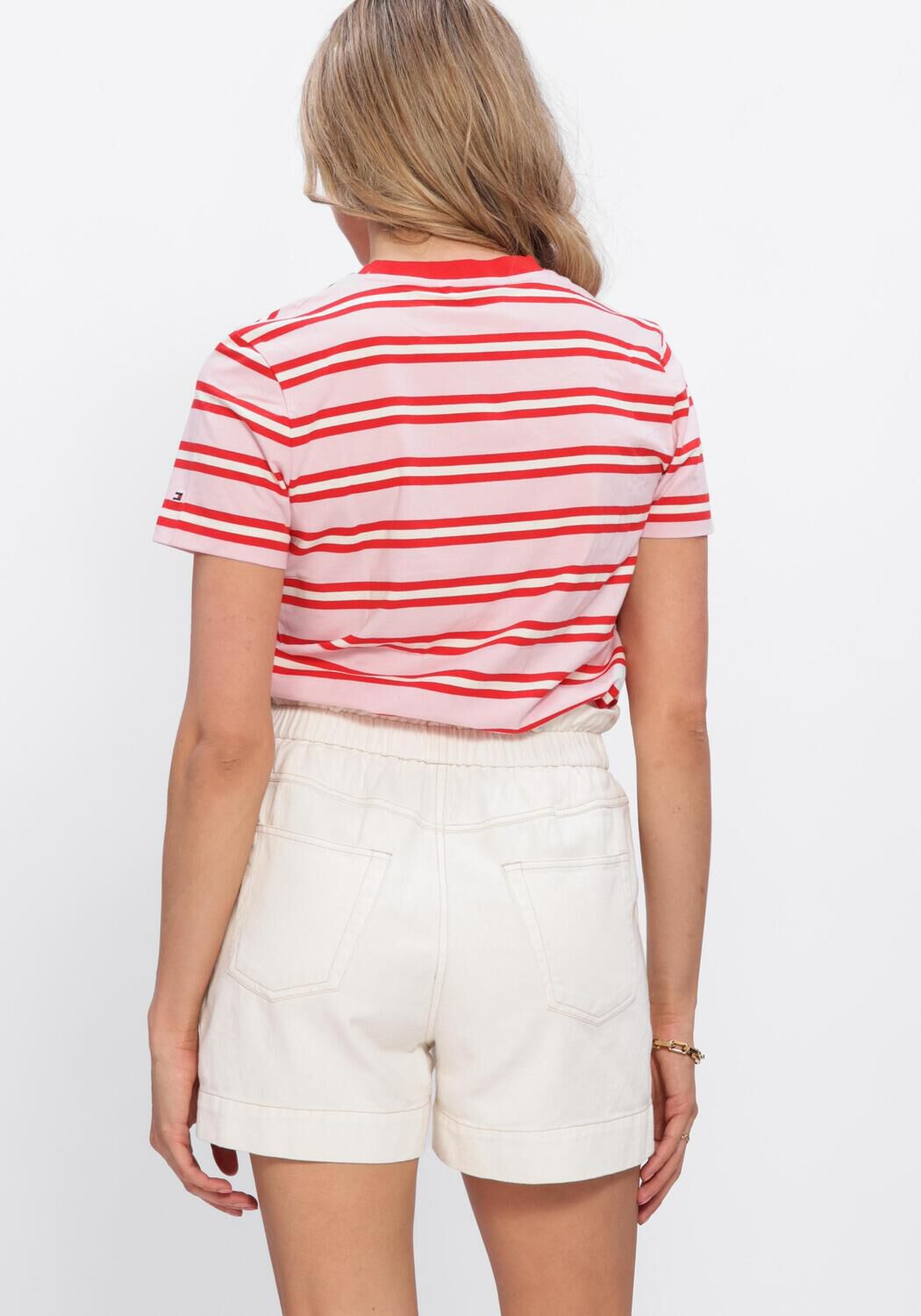 TOMMY HILFIGER T-shirt TH SCRIPT REG C-NK SS TEE en rose - large