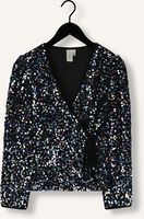 Y.A.S. YASKILLO SEQUIN LS WRAP TOP Blouses en noir Y.A.S. YASKILLO SEQUIN LS WRAP TOP Blouses en noir - medium